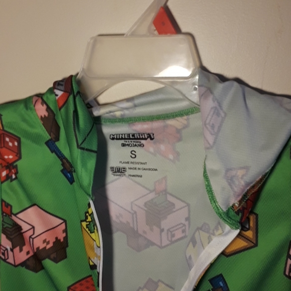 Minecraft green onesie hood shorts No Offer - Picture 2 of 6